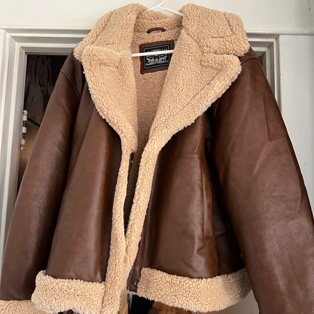 Levi's Ladies' Faux Leather Trucker Jacket Size XL